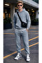 Men's 3-Strap Winter Tracksuit Set with Kangaroo Pockets (Soft Puff Fabric) - 2