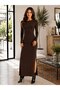 Women's Long Sleeve Long Dress with Slits, Stylish Fit - 4