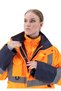 Safesawa Alaska Hi-Vis 5 in 1 Parka Neon Orange - Navy Blue 5+1 Coat 4121 - 5