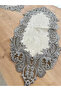 Living Room Set Dowry Set Velvet Cream Gray Runner Set 5 Piece Lace Table Runner Console Coffee Table Cover Z - 5