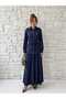 Women's Flawed Draped Shirt with Tie-Up Detail Skirt Set
