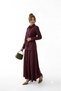 Women's Flawed Draped Shirt with Tie-Up Detail Skirt Set - 3