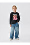 Manifest Dusty Pink Design Printed 3 Thread Children's Sweatshirt (4-13 Years) - 2