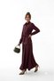 Women's Flawed Draped Shirt with Tie-Up Detail Skirt Set - 6