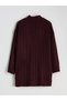Burgundy V-Neck Women's Knitwear Cardigan - 4