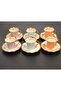 Virginie Set of 6 Mixed Coffee Cups 3 Colors