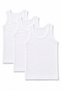 Children's 3-Piece Undershirt 100% Cotton Black White Gray Soft Breathable Daily Underwear 2-14 Years