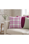 Elegance Plaid Patterned Spanish Fabric Square Throw Pillow Cover 40X40 - Lapis Color