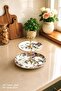 Flora 14 Piece Ceramic Cake Presentation and Serving Plate Set - 4
