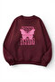 Unisex Soft Textured Keep Flying Printed Design Oversize 3 Thread Crew Neck Sweatshirt