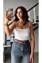 White Adjustable Strap Bodysuit