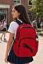 Red Waterproof School Backpack Multi-Compartment Large Internal Volume Student 45X31X15 cm - 5