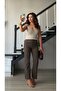 Mink Fabric Lycra Flare Pants - 4
