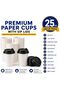 Sunny Paper Cups with Sip Lid 12 oz (360 ml) – Food Grade Coffee Cups for Hot Drinks, Leak Resistant, Secure Sip Lid for Tea, Coffee & Hot Chocolate, White, Pack of 25 - 8