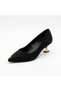 Vollex Nubuck Material Short Heeled Stylish Women's Shoes - 2