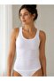 Women's Cotton Thick Strap White Undershirt Set of 6 - 2