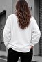 Uly Women's Large Size Oversized Basic Crew Neck Two-Thread Cotton Sweatshirt Relaxed Fit Unisex Love - 2