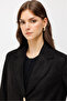 Black Suede Blazer Jacket with Gold Button Detail 4091 - 4