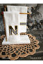 Checkered Letter N and Striped Kitchen Towel Set of 2 (30X50) - 2