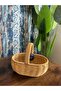 Handmade Wicker Rattan Basket, Jute Woven Decorative Multi-Purpose Bread Basket, Fruit Bowl, and Organizer with Handles - 3