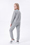 3 Thread Flat Girls' Double Pocket Crew Neck 2-Piece Tracksuit Set - 3