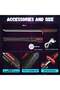 Sword Dazzling Spray- Big-80CM Long-LED Light-Up Katana with Realistic Smoke & Sound Effects – Type-C Rechargeable Neon Battle Toy for Cosplay, Halloween Costumes, & Gaming Display(Red) - 8