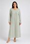 Long Sleeve Daisy Patterned 100% Cotton Plus Size Women's Nightgown