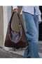 Li̇va Women's Black Knitted Patterned Large Shoulder Bag - 6