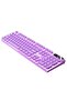 Retro Punk Keyboard – Rainbow RGB Backlit Wired Keyboard with Round Keycaps, Silent Mechanical Feel & Multimedia Keys for Mac/Windows - 4