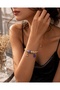 Purple Charm Detailed Gold Ball Beaded Women's Bijouterie Bracelet - 3