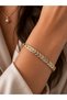 Zircon Stone Non-Tarnish Gold Color Women's Steel Bracelet
