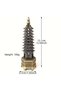 Elegant Metal Incense Burner Tower, Decorative Holder for Sticks & Cones, Ash Catcher for Home Fragrance, Bakhoor, Meditation & Aromatherapy (Brass Finish) - 5
