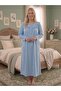 100% Cotton Long Sleeve Plus Size Women's Nightgown
