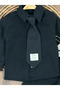 Tie-Up Lycra Jeans with Front Snap Fasteners 3-Piece Jeans Set for Baby Boy/Child - 3