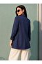 Women's Folded Sleeve Short Dabıl Fabric Jacket 7218 - 3