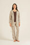 Three-Piece Dressing Gown Set, Embroidered, Combed Modal, 50% Cotton 50% Modal, Strap Hanger, Lace Collar, with Pockets, Boxed, Dowry Box - 8