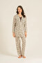 Three-Piece Dressing Gown Set, Embroidered, Combed Modal, 50% Cotton 50% Modal, Strap Hanger, Lace Collar, with Pockets, Boxed, Dowry Box - 3