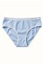 Women's Blue 4-Pack Cotton Waist Striped Elastic Comfortable Slip Panties - 2
