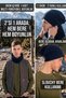 Men's Fleece Neck Gaiter Beanie 2-in-1 Drawstring Adjustable Multi-Purpose Winter Neck Gaiter Beanie