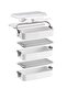 3-tiered compartment lunchbox - lockable - with carrying handle - includes spoon & fork g-770 - 6