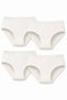 Girls' Panties Set 4-Pack Cotton Ecru Unprinted Plain Girls' Slip Panties Gift Children's Panties Set Cotton Girls' Underwear Ful-Kulot-K-E