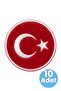 Turkish Flag Embroidery Emblem 7 cm 10 Pieces - 5