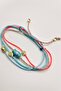 Bohemian Series Ceramic Turquoise Fish Rope Bracelet Set 4 Pieces - 2