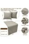White Single Linen Runner and Pillowcase Set - 3 Piece Bedspread Set - 2