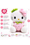 40 cm White Plush Cat Toy with Hat and Strawberry Heart, Soft Plush with Pink Bow 89992 - 3
