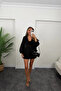 Women's Lace Detailed Tie-Up Oversize Blouse - 3