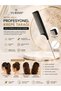 3-Piece Metal Hair Separating Professional Crepe Comb with Handle - 5