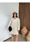 Women's Buttoned Lined Short Cashmere Coat - 5
