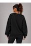 Oversize V-Neck New York 82 Printed Women's Sweatshirt Casual Sports Long Sleeve Pullover - 3