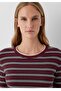 Striped Fitted Cut Women's Sweatshirt - 4